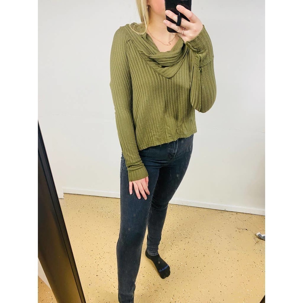 Free People We the Free Green Sweater